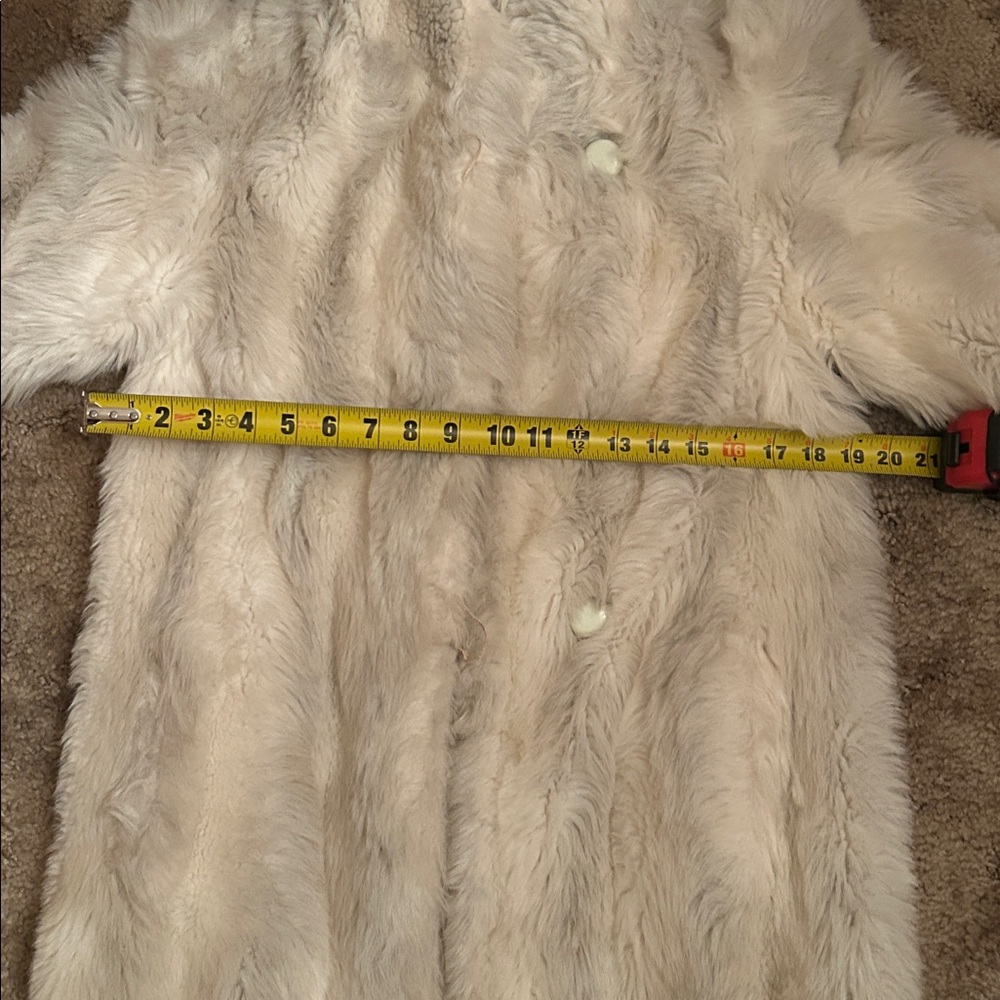 Intrigue Cream Faux Fur Pea Coat - Picture 12 of 15